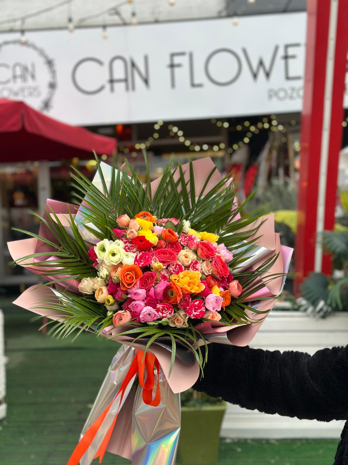 Mersin karışık mevsim çiçek buketi - Can Flowers